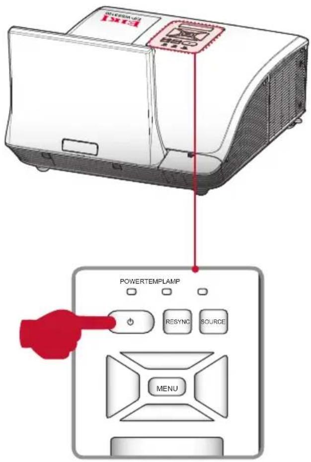 EIKI EIP-WSS3100 - Powering On the Projector - 1
