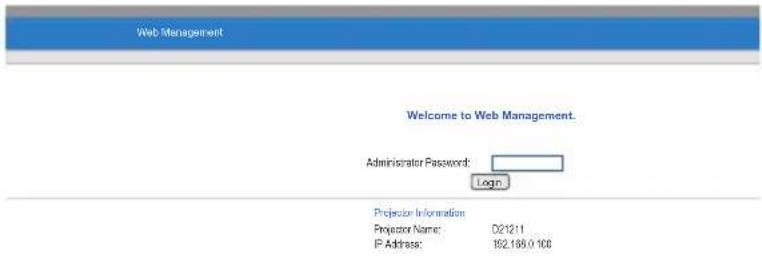 EIKI EIP-WSS3100 - Login Page - 1