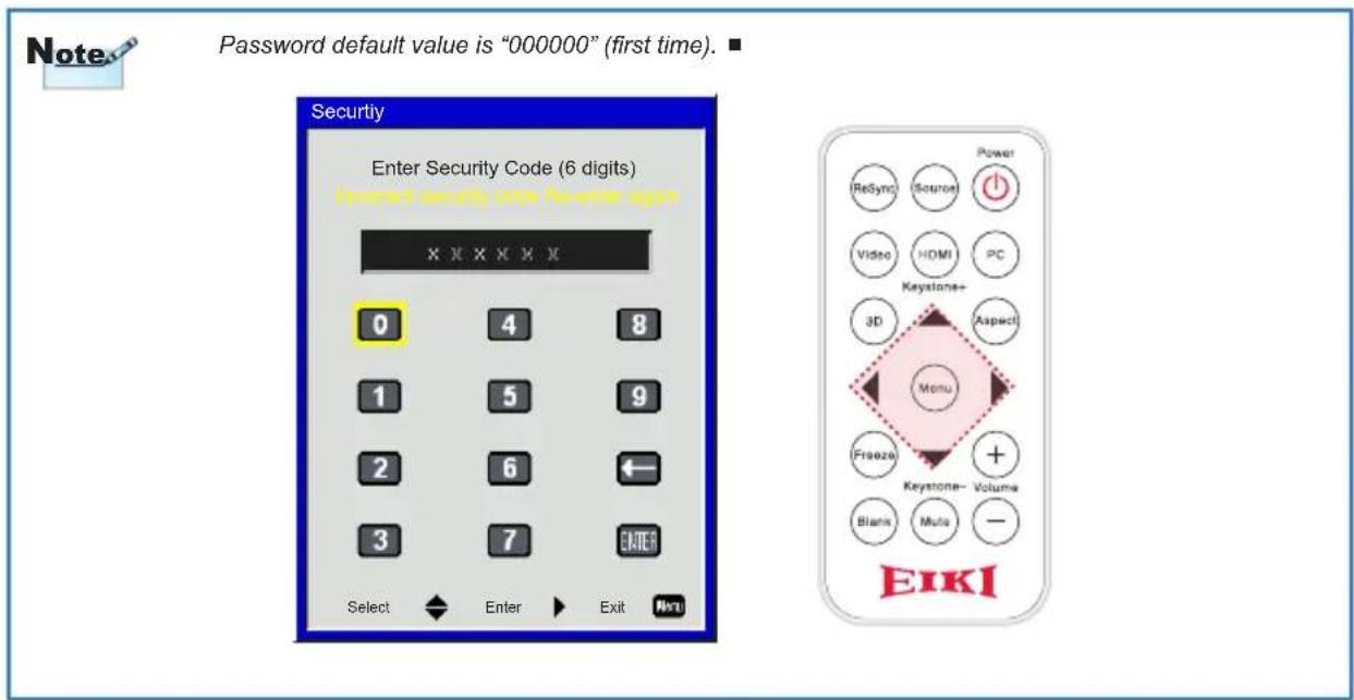 EIKI EIP-WSS3100 - Change Password - 1