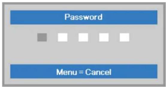 EIKI EIP-W4600 - The password confirm menu appears when user presses the power-on key in case the Security Lock is enabled. - 1