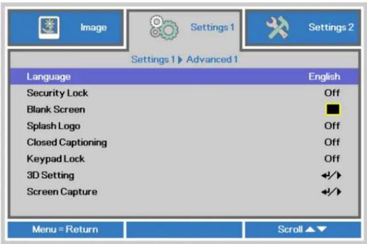 EIKI EIP-U4700 - Setting the OSD Language - 2