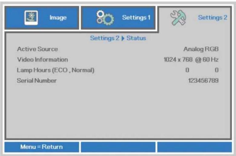 EIKI EIP-U4700 - Status - 1