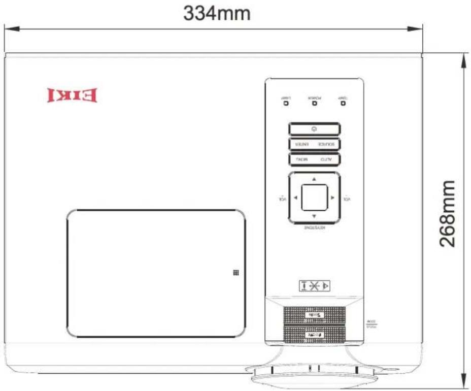 EIKI EIP-U4700 - Projector Dimensions - 1