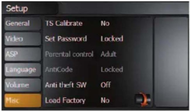 ZENEC ZE-NC4110 (Hyundai Santa Fe) - SETUP MENU - 1