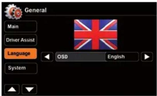 General Main Driver Assist Language OSD English System