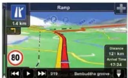 Ramp 1.4 km 80 Distance 121 km Arrival Time 17:24 9/19 Bambuddha groove