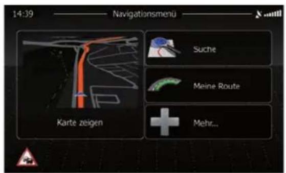14:39 Navigationsmenü Suche Meine Route Karte zeigen Mehr...