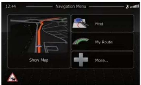 12:44 —— Navigation Menu —— Find My Route Show Map + More...