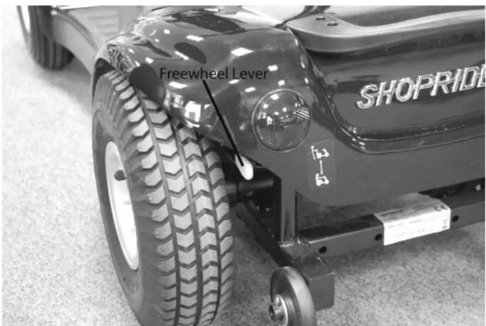 Shoprider Valencia - Brake Release / Freewheel Operation - 2