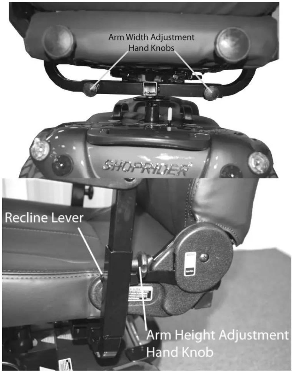 Shoprider Valencia - Arm Adjustments - 1