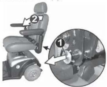 KYMCO Maxi XLS ForU - Removing the seat: - 1