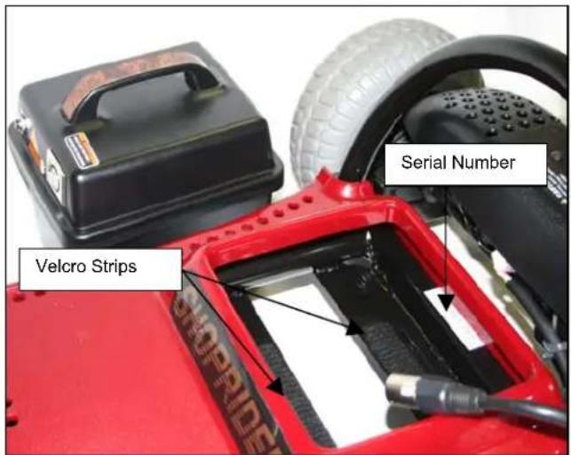 Shoprider Echo 3 - Scooter serial number (Fig. 7) - 2