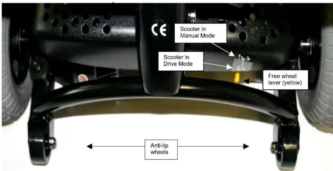 Shoprider Echo 3 - Anti-tip wheels - 1