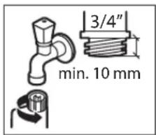 Currys Essentials C510WM12 - Connecting the Water Supply Hose - 1