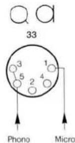 BAUER TR300 Automatic Duoplay - Kontaktbelegung der Ein- und Ausgangsbuchsen Aansluitingen van In- en Uitgangen Diagramme des connexions des prises d'entrée et de sortie - 3