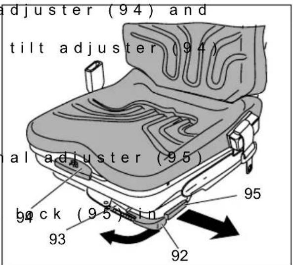 Jungheinrich EFG 425KS - Adjusting the seat position: - 1