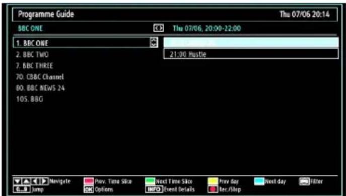 Programme Guide Thu 07/05 20:14 BBC ONE Thu 07/06, 20:00-22:00 1. BBC ONE BBC ONE BBC TWO BBC THREE BBC Channel BBC NEWS 24 BBC 105. BBC 21:00 Hustle Navigate Prev. Time Slice Next Time Slice Prev Day Next day Filter Jump Options Event Details Rec/Sleep