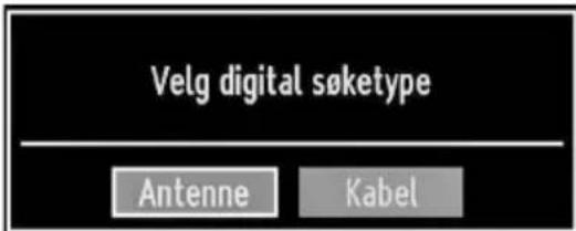 Velg digital søketype Antenne Kabel