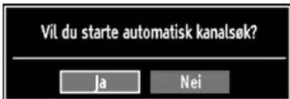 Vil du starte automatisk kanalsøk? Ja Nei