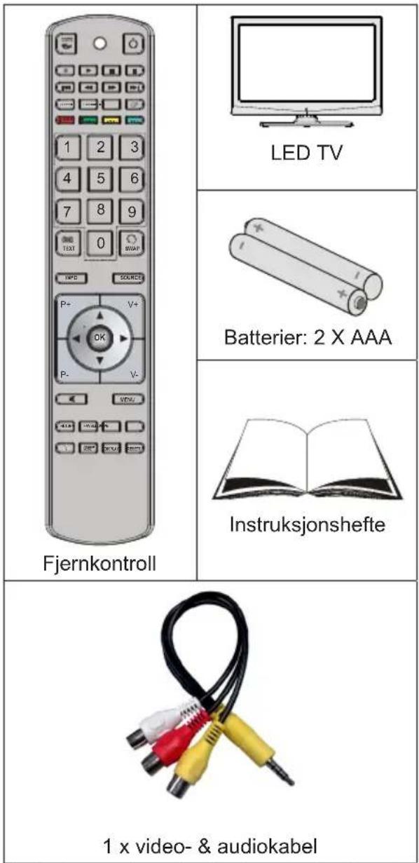 Andersson LED2240FDC DVD PVR - Pakkens innhold - 1