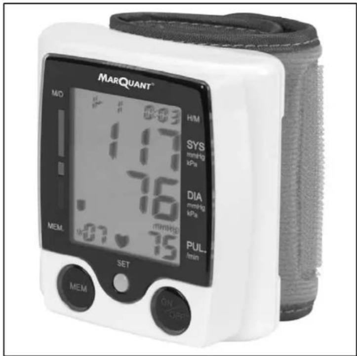 MARQUANT® M/D 1.7 76 W:07 SET MEM H/M SYS mmHg kPa DIA mmHg kPa PUL. f/min