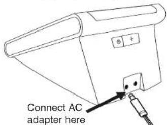 Connect AC adapter here