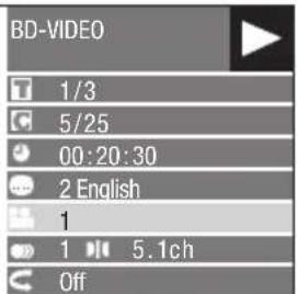 BD-VIDEO 1/3 5/25 00:20:30 2 English 1 1 5.1ch Off