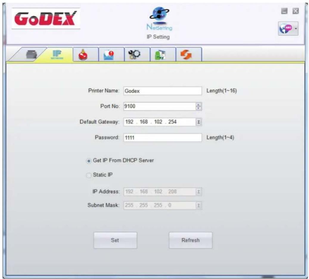 Godex RT860i - IP Setting - 1