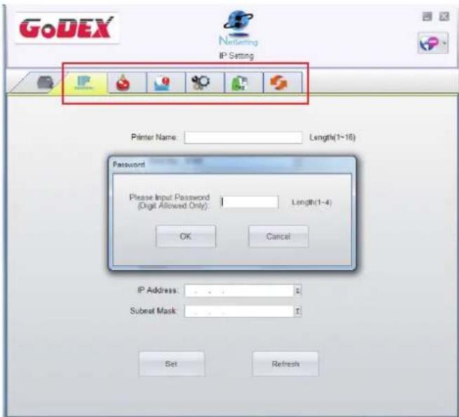 Godex RT860i - The Interface of NetSetting - 3