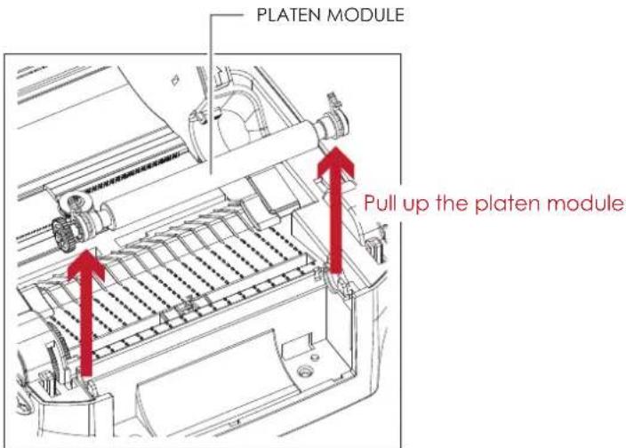 Godex RT860i - Remove the platen : - 2