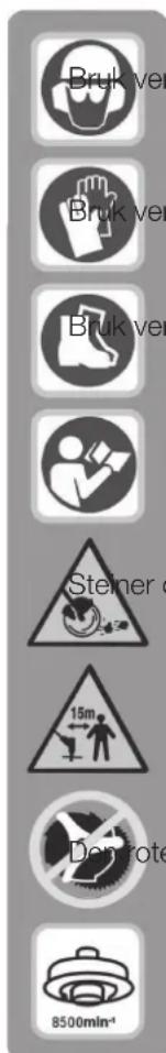 Cotech YT9071A - Produktmerking med sikkerhetssymboler på maskinen - 1