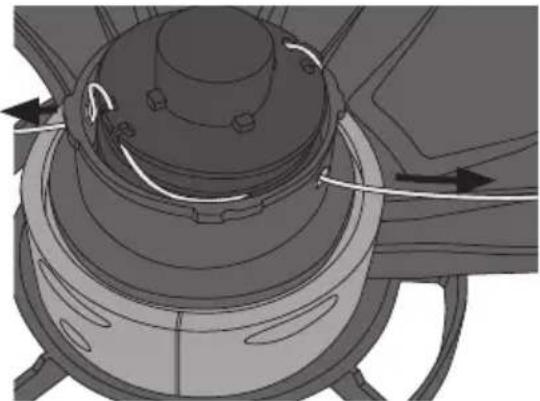 Cotech GT 102 B - Changing the trimmer line - 5