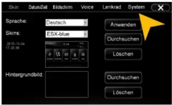 ESX VN630W - Kalibrierung der Touchscreen-Bedienung - 1