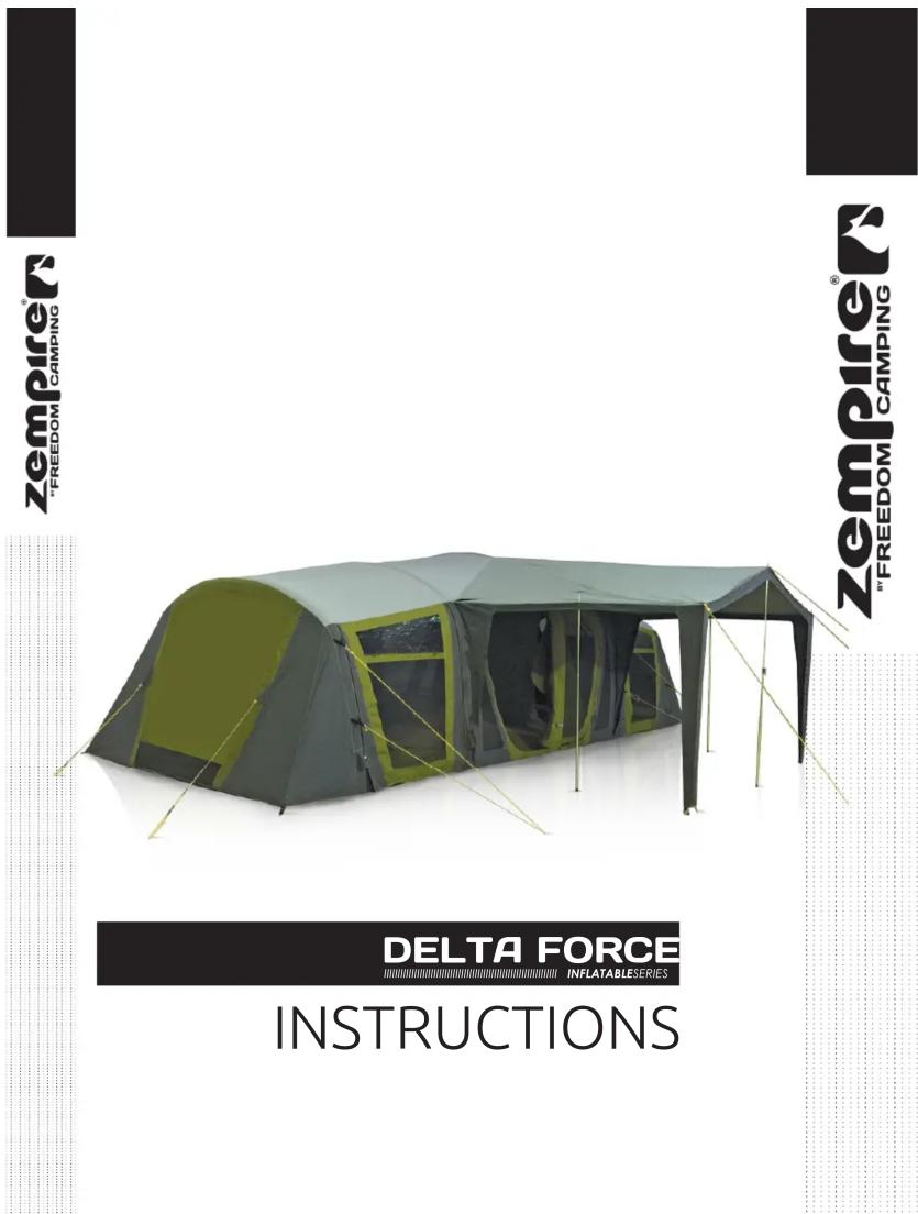 Zempiret® "FREEDOM CAMPING" DELTA FORCE INFLATABLESERIES INSTRUCTIONS
