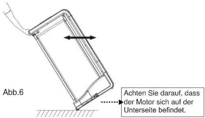 Abb.6 Achten Sie darauf, dass der Motor sich auf der Unterseite befindet.