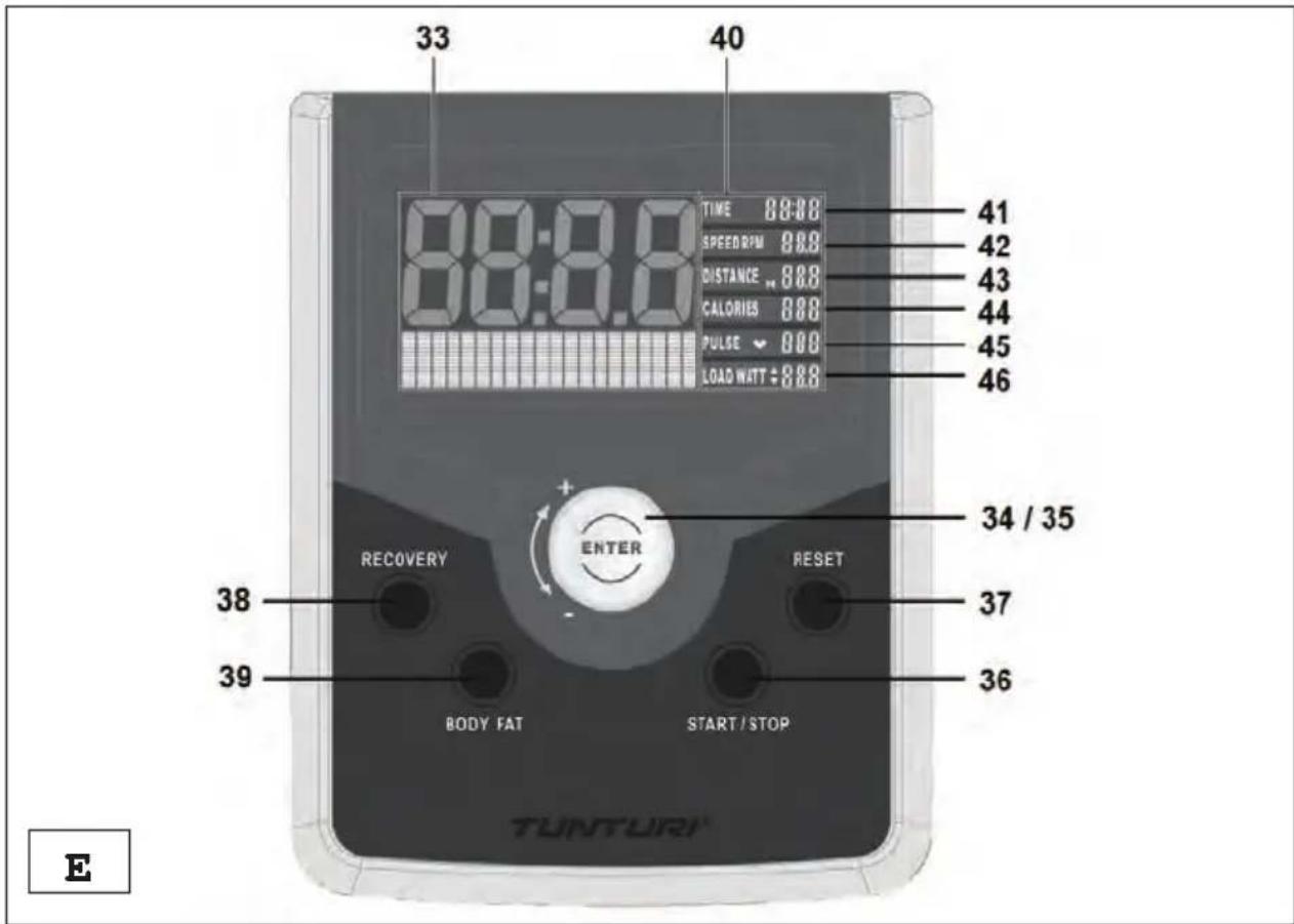 TUNTURI Go R 70 - Adjusting the console - 1