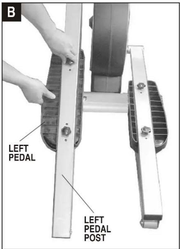 York Fitness X720 - ATTACH THE PEDALS TO THE POSTS - 5