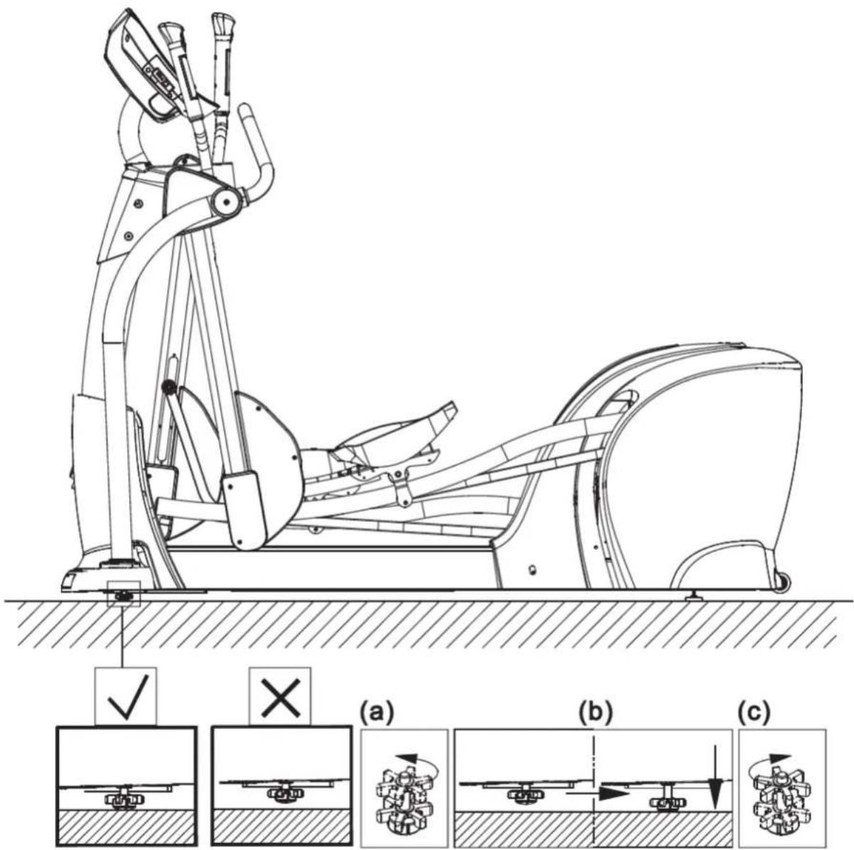 SportsArt E872 - STEP 8 Level the Product - 1
