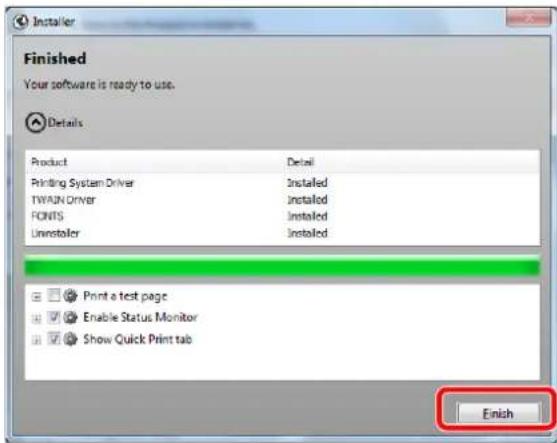 Utax 3555i - Finish the installation. - 1