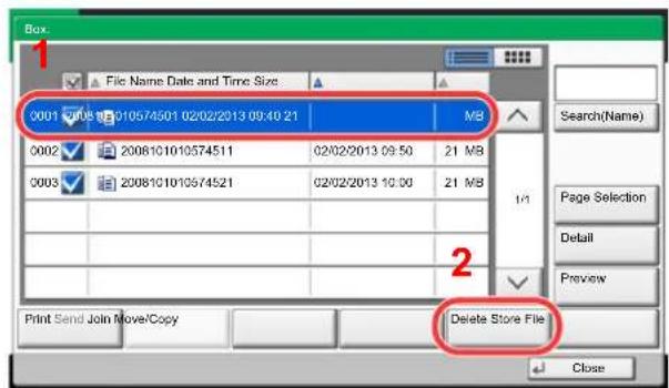 Utax 3555i - Delete the document. - 1
