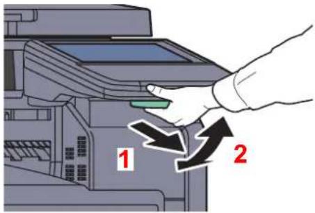 Utax 3555i - Adjusting the Operation Panel Angle - 1