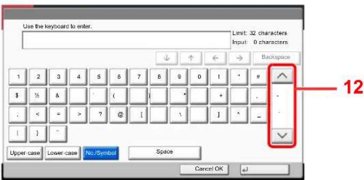 Utax 3555i - Number/Symbol Entry Screen - 1