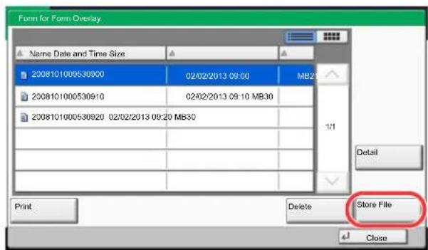 Utax 3555i - Storing a Form - 3
