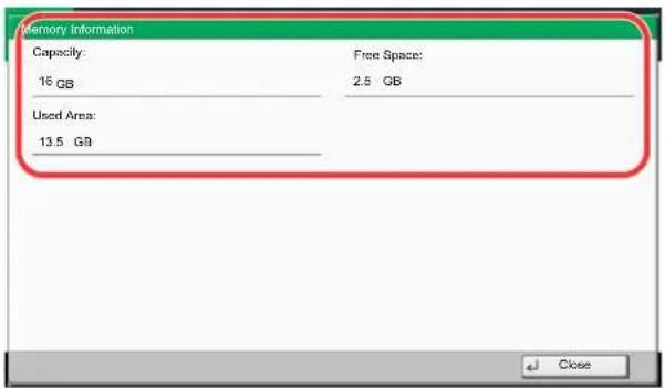 Utax 3555i - Check the USB memory information - 1