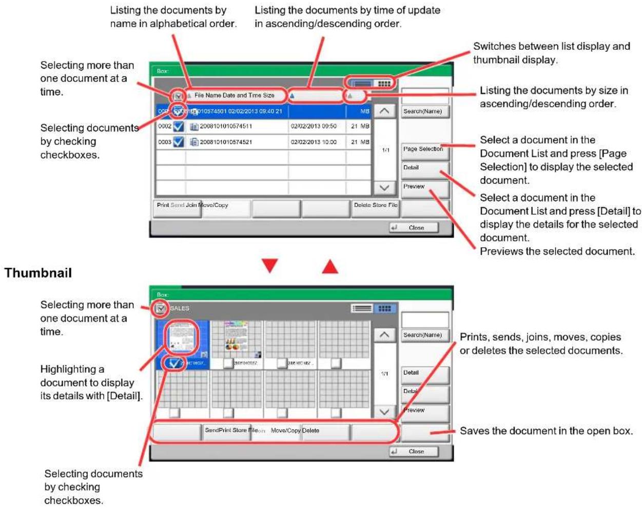 Utax 3555i - Document List - 1