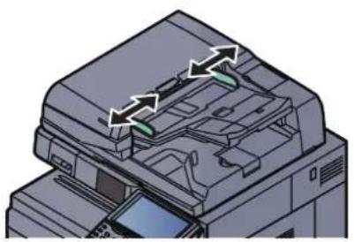 Utax 3555i - Adjust the original width guides. - 1