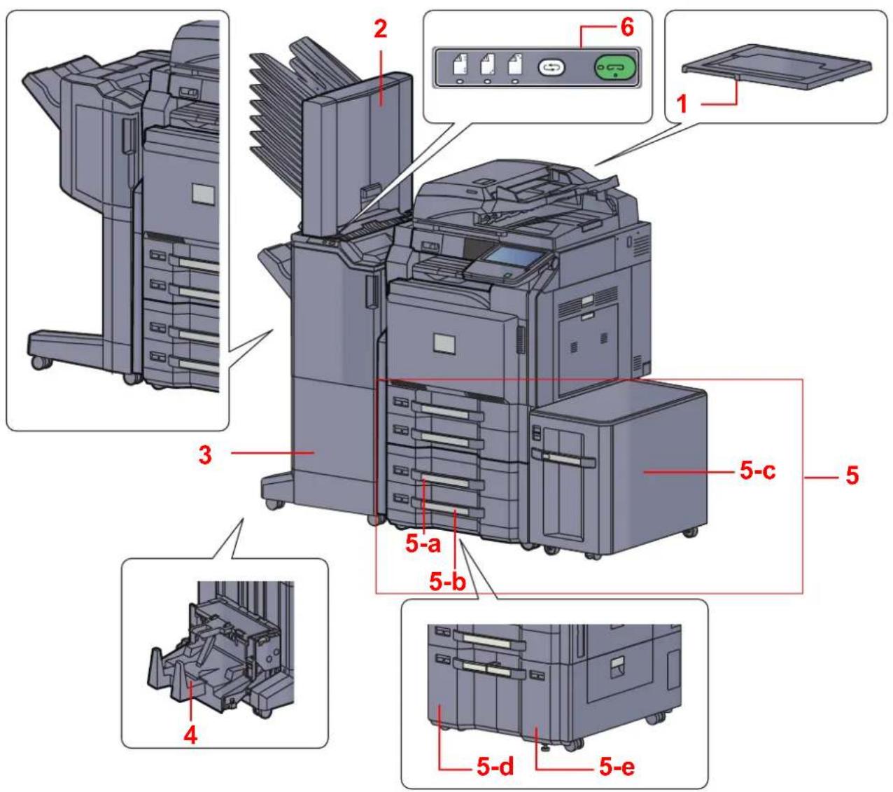 Utax 3555i - With Optional Equipments Attached - 1