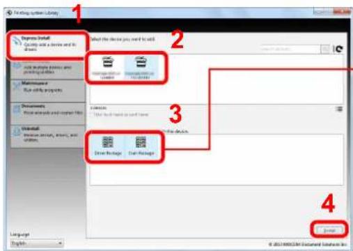 Utax 3555i - Install using [Express Install]. - 1