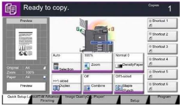 Utax 3555i - Place the originals onto the machine for reserving copy, and configure the copy settings. - 1