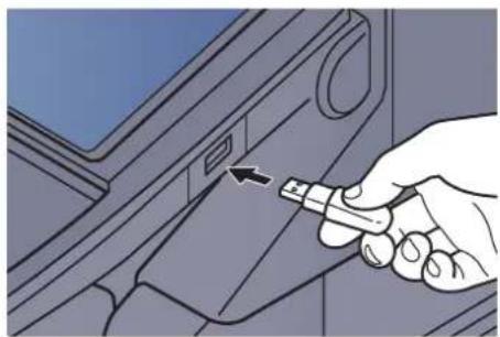 Utax 3555i - Plug the USB memory. - 1